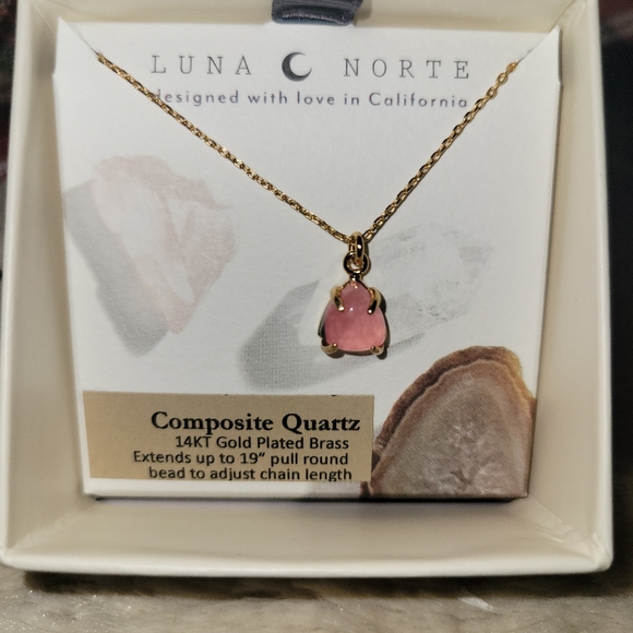 Luna Norte Threefold Charm Necklace composite quartz - Picture 2 of 5